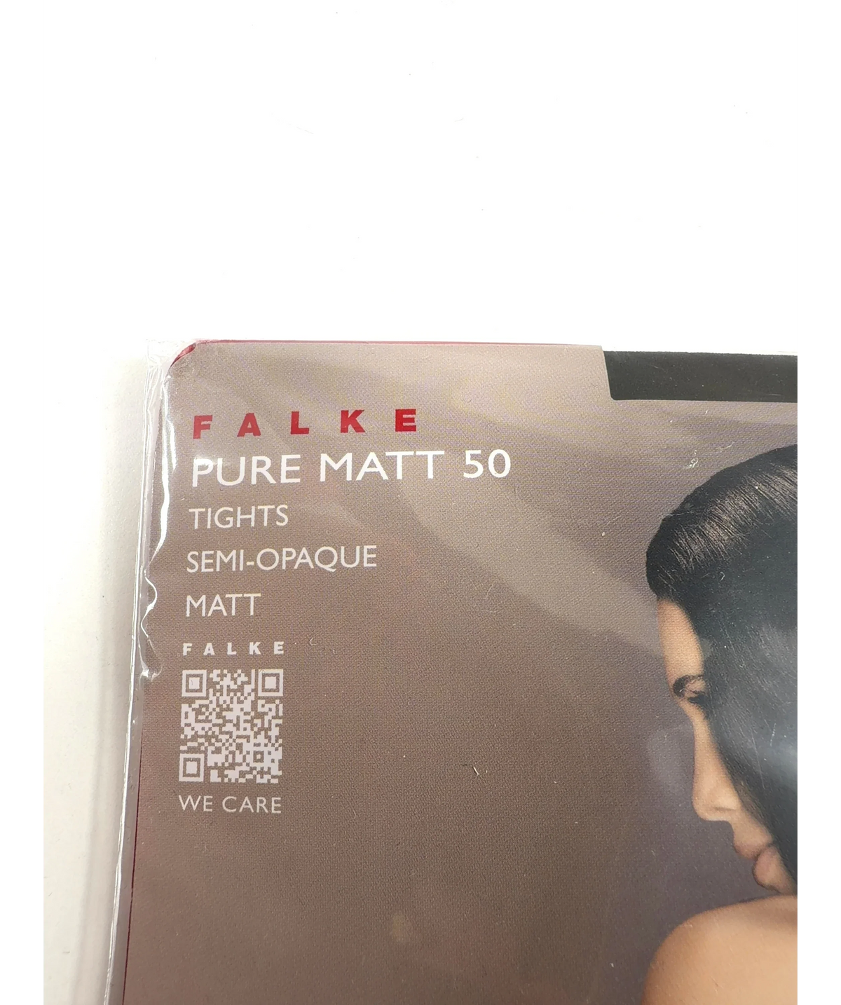 Falke Black PURE MATT 50, size UK S — detail
