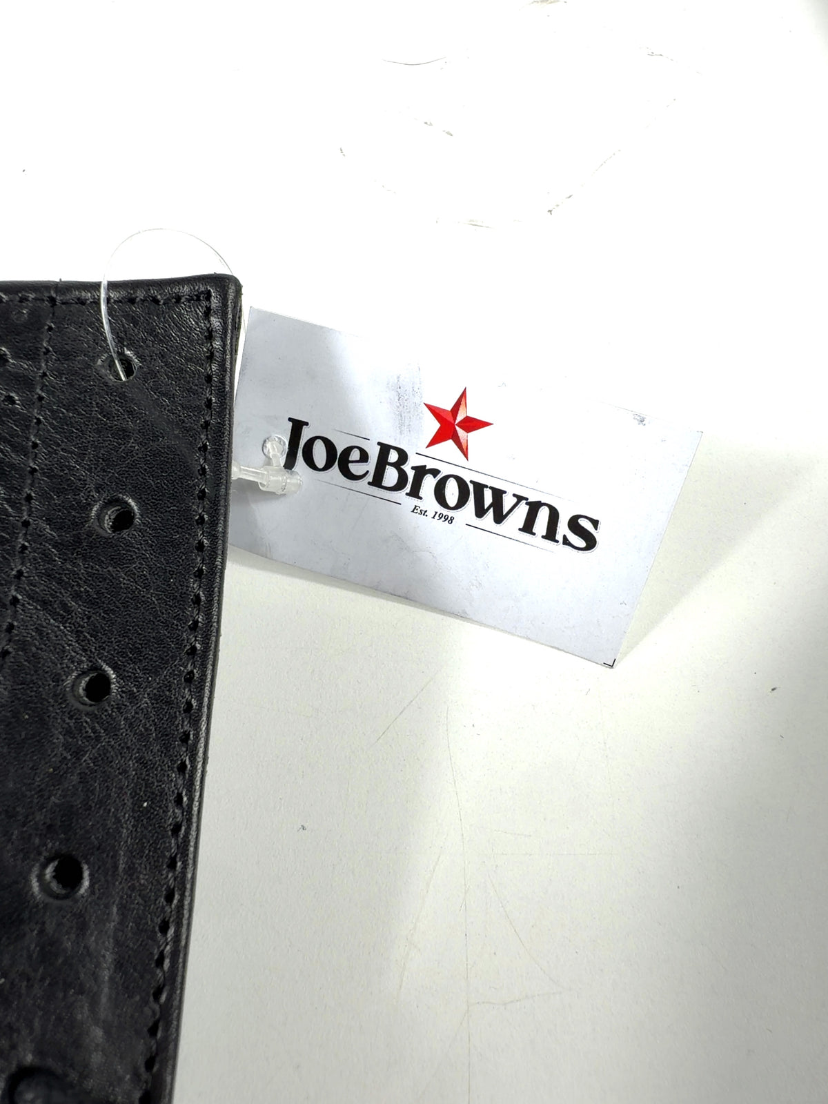 Joe Browns Black Stand Out Tall Leather Lace Up Knee High Boots, size UK 5 EU 38 👠 — care label