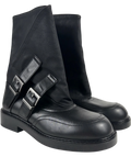 Charles & Keith Black double-buckle calf boots, size UK 5 EU 38 👠 — front