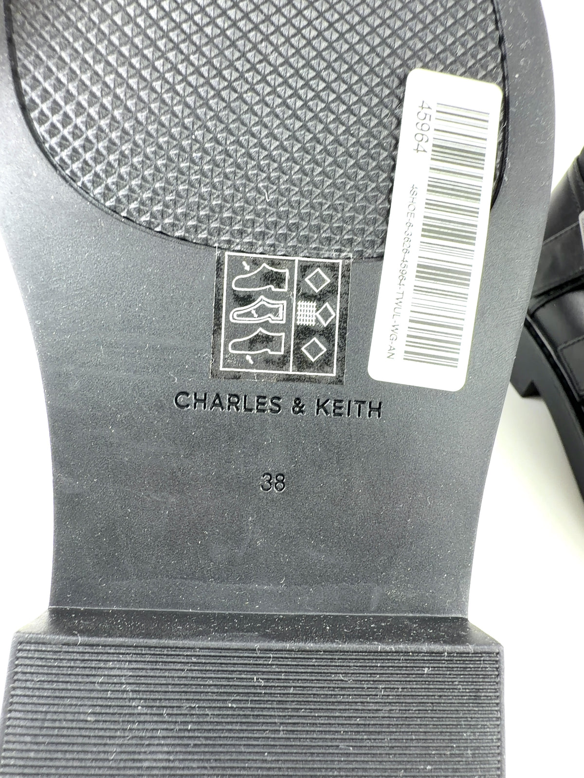 Charles & Keith Black double-buckle calf boots, size UK 5 EU 38 👠 — care label