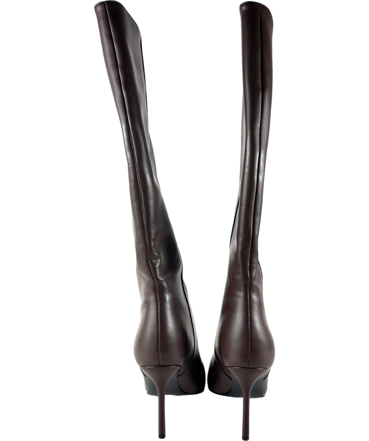 Charles & Keith Brown Pointed Stiletto Boots UK 8 — Back