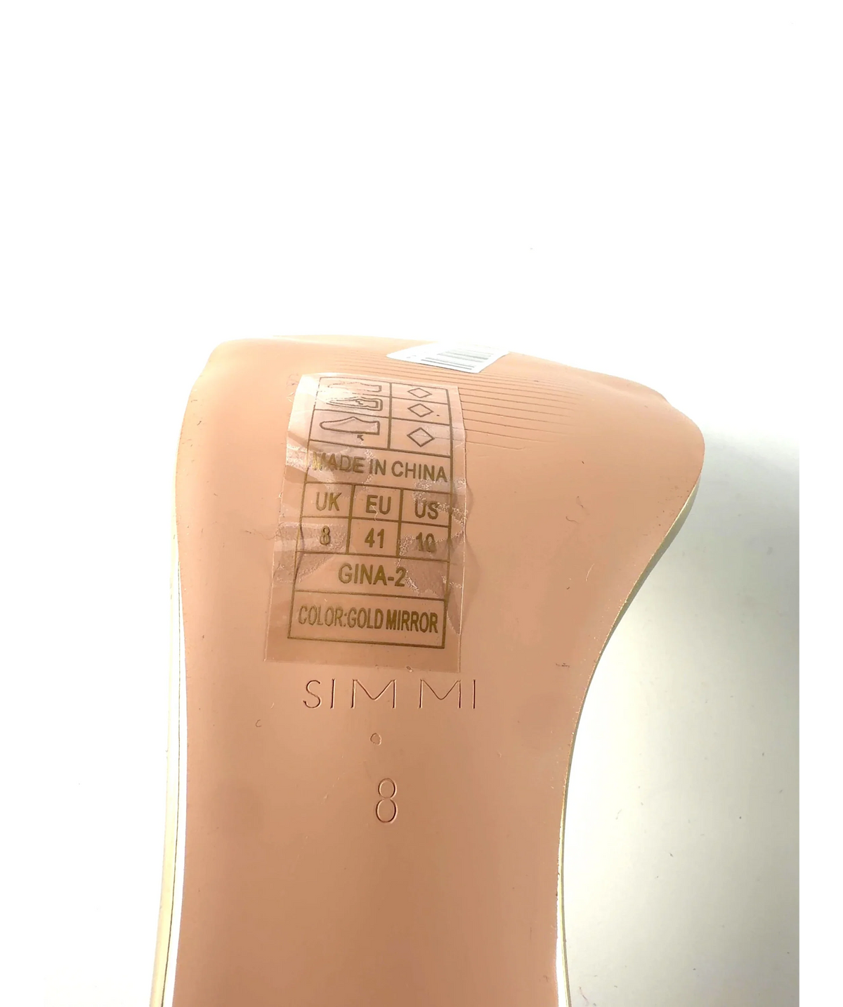 Simmi Gina-2 Metallic Heels UK 8 — Materials