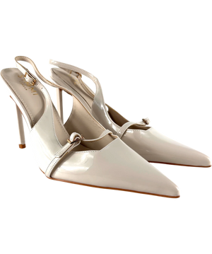 Simmi Sonya Beige And Metallic Heels UK 8
