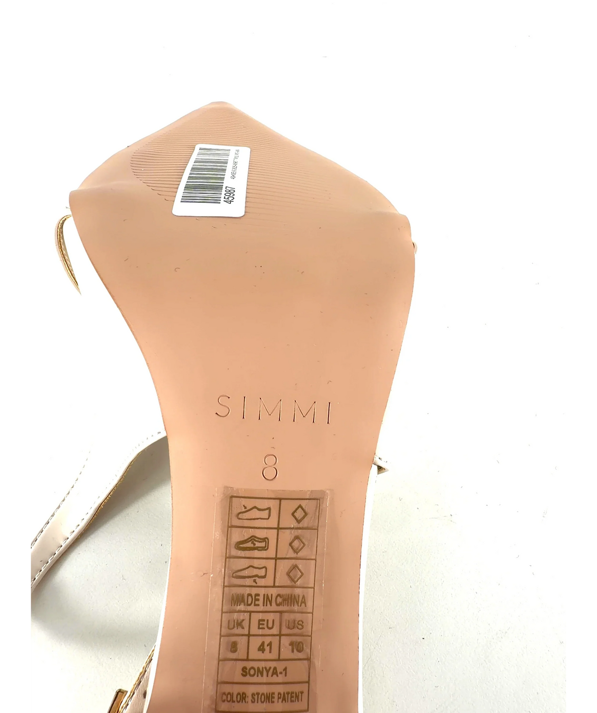 Simmi Sonya Beige And Metallic Heels UK 8 — Brand