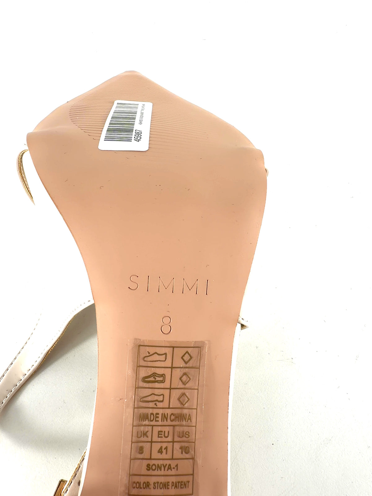 SIMMI Beige Sonya, size UK 8 EU 41 👠 — care label