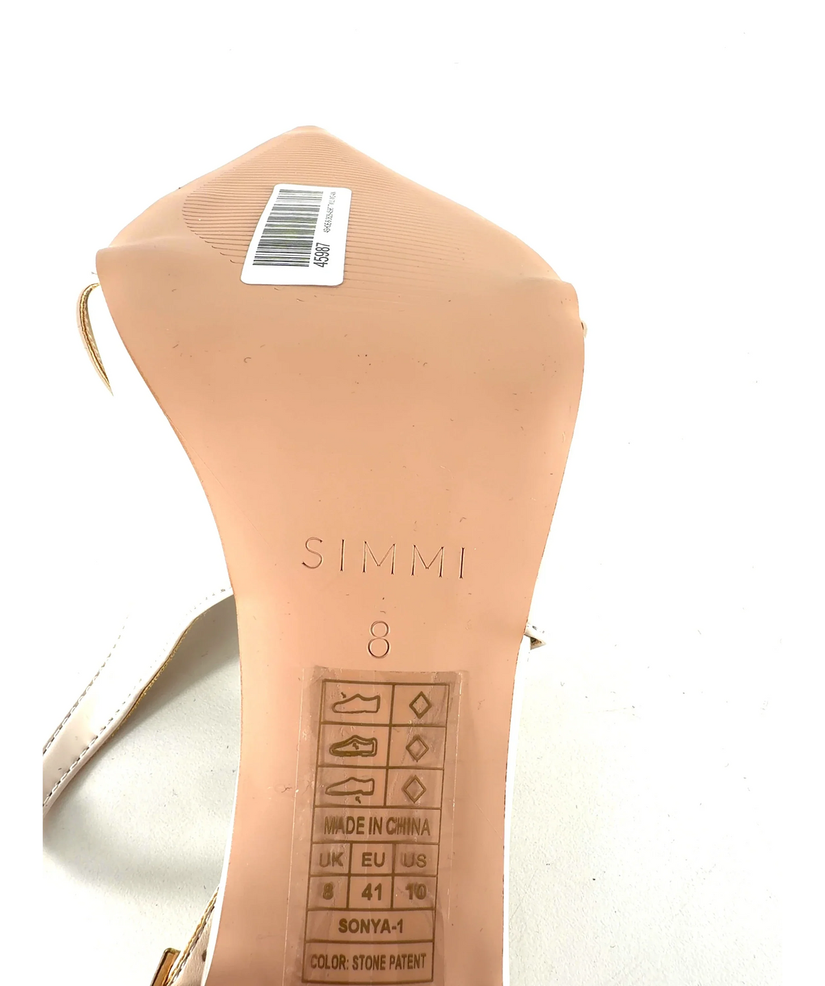 Simmi Sonya Beige And Metallic Heels UK 8 — Size