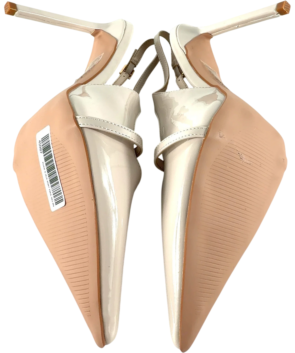 Simmi Sonya Beige And Metallic Heels UK 8 — Sole
