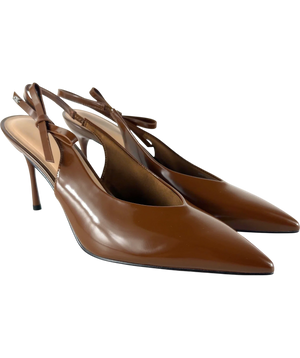 Charles & Keith Brown Pointed Slingback UK 8