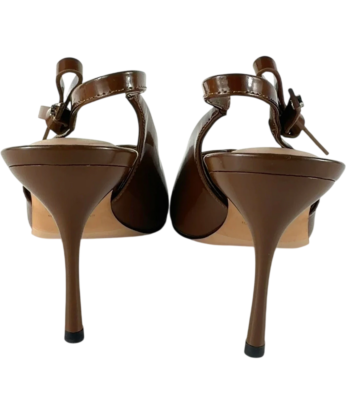 Charles & Keith Brown Pointed Slingback UK 8 — Back