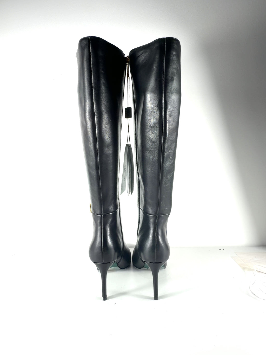 HOLLAND COOPER Black London Heel Boot, size UK 8 EU 41 👠 — back