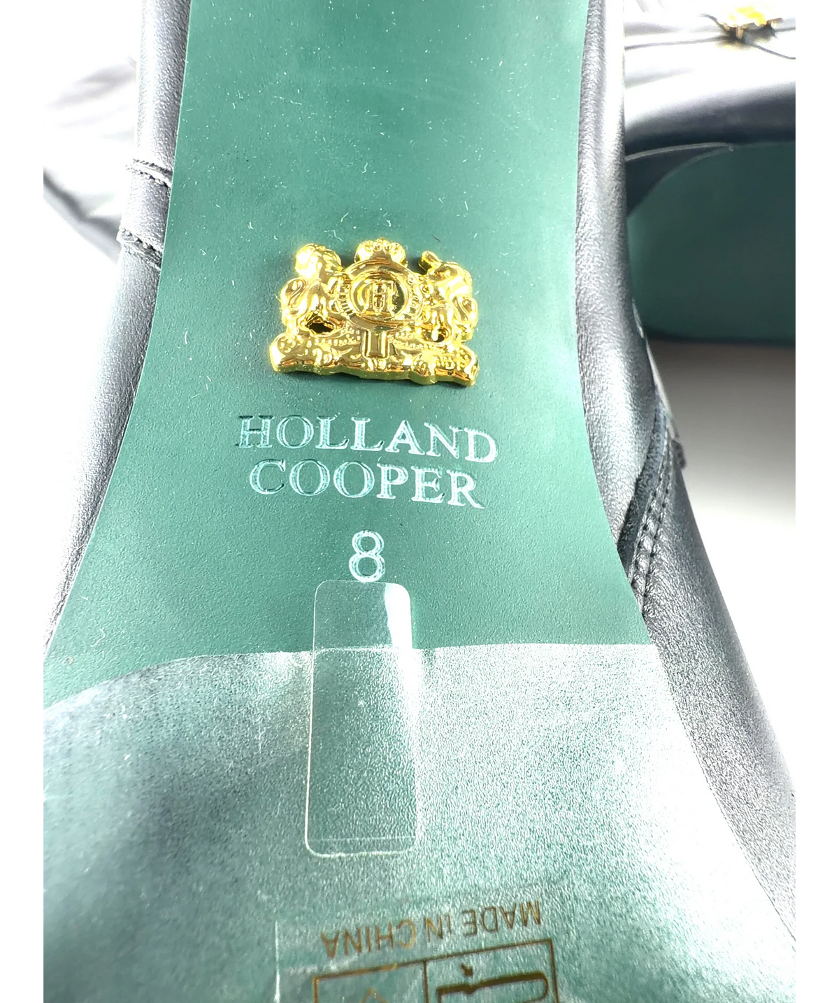 HOLLAND COOPER Black London Heel Boot, size UK 8 EU 41 👠 — care label