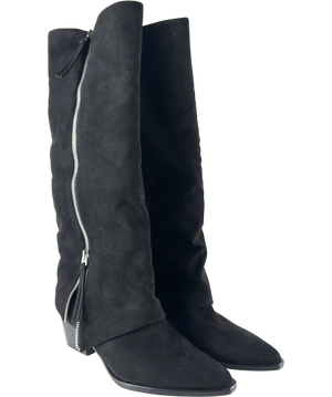 Charles & Keith Faux-Suede Slouchy Boots UK 5