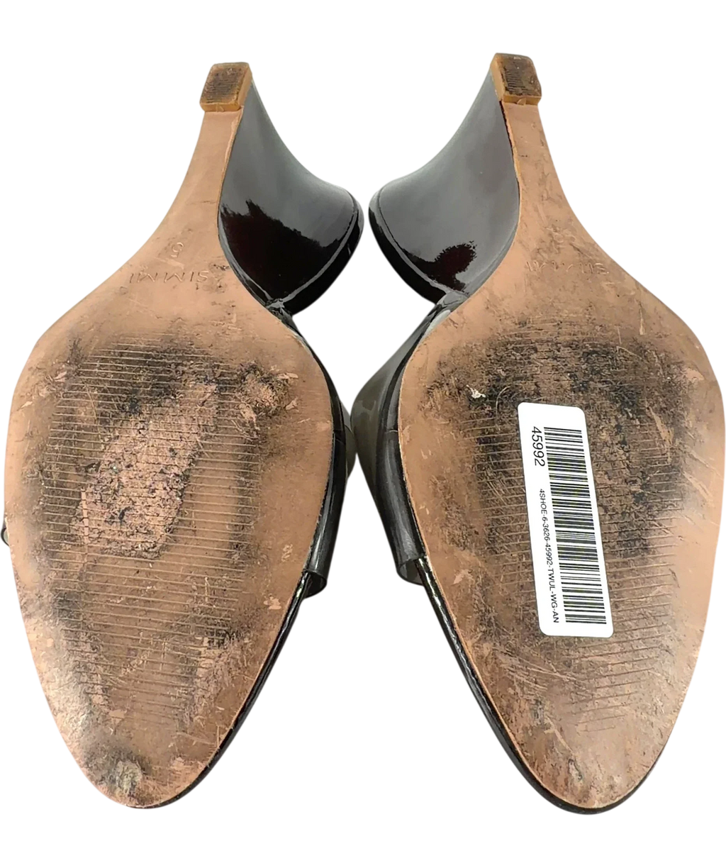 SIMMI Belize Mule Wedges Brown UK 5 — Sole