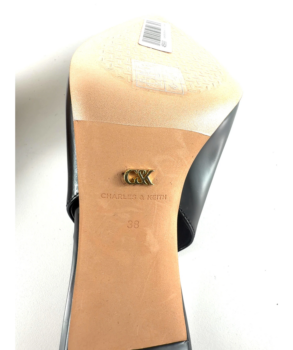 Charles & Keith Black Pointed Slingback Heels UK 5 — Brand