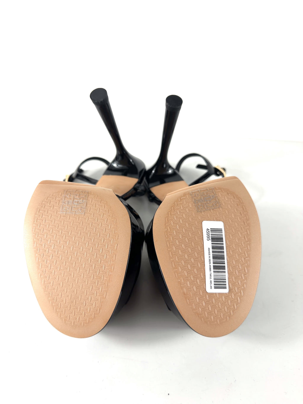 Charles & Keith Black Francesca Patent Leather Peep-Toe Platform Heels, size UK 5 EU 38 👠 — view 8