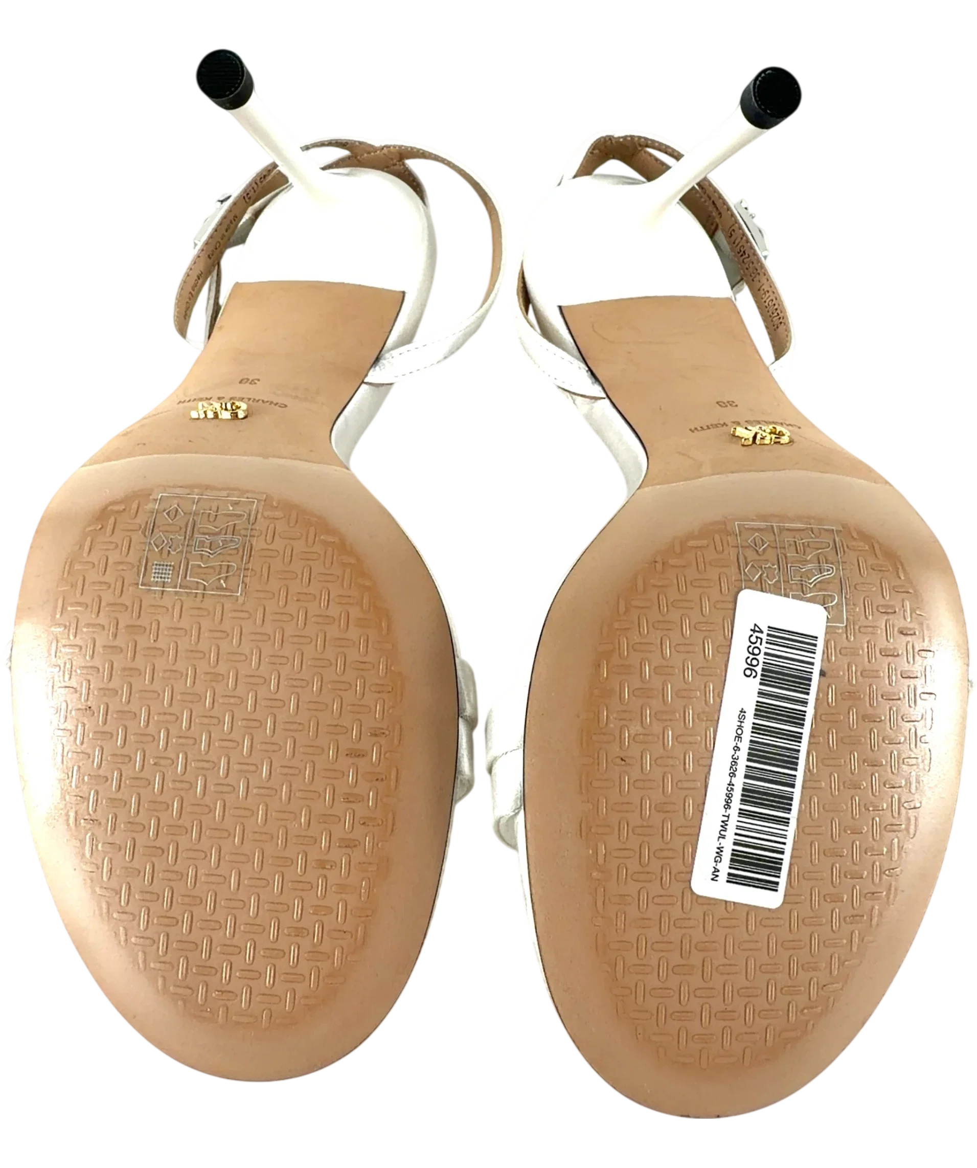 Charles & Keith White Jessy Bow Ankle-Strap Stiletto-Heel Sandals, size UK 5 EU 38 👠 — view 8