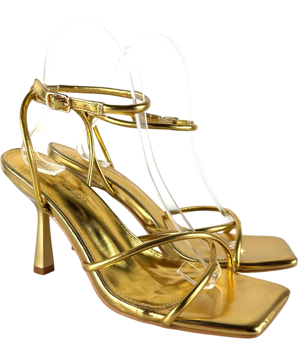 Public Desire gold Colour, size UK 6 EU 39 👠 — front
