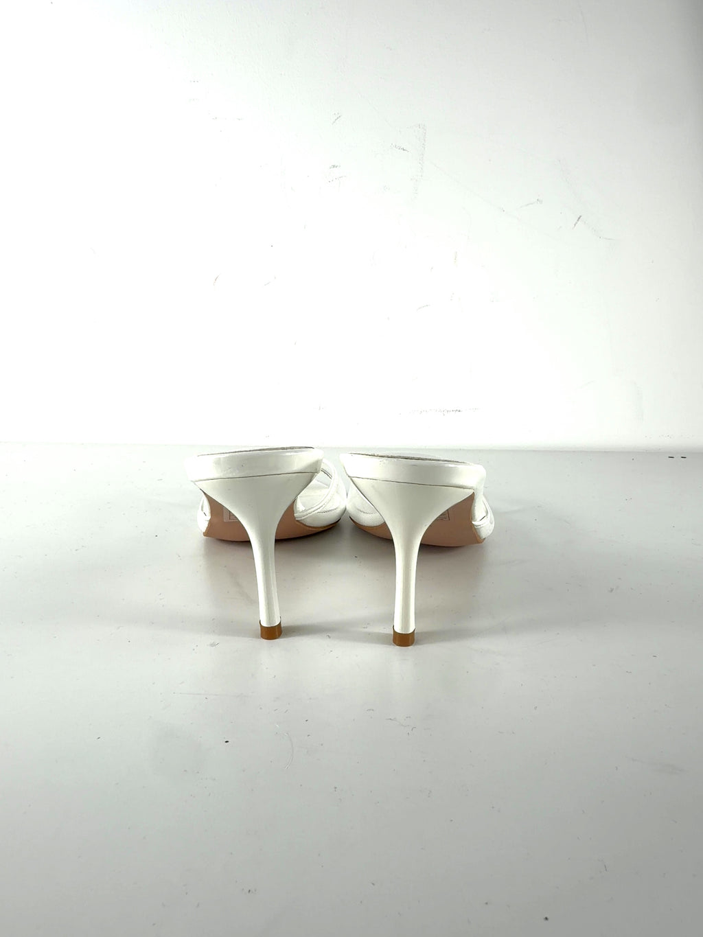 SIMMI White Jerez-5 White Mesh Heeled Mules, size UK 5 EU 38 👠 — back