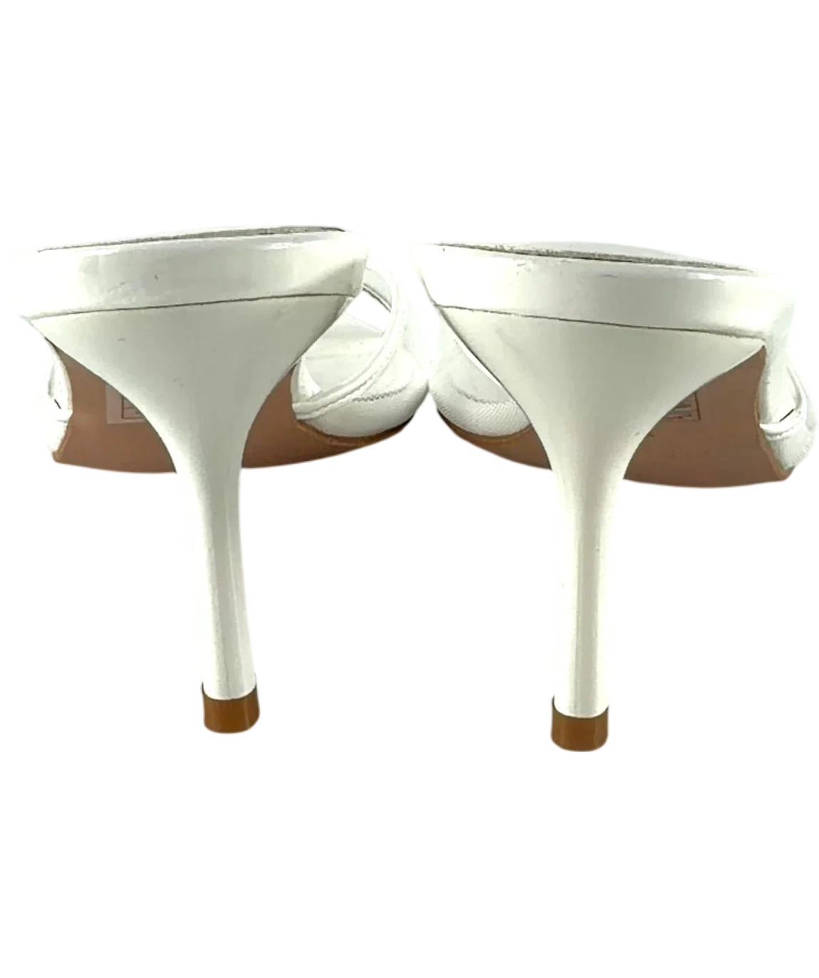 SIMMI Jerez-5 White Mesh Heeled Mules UK 5 — Back