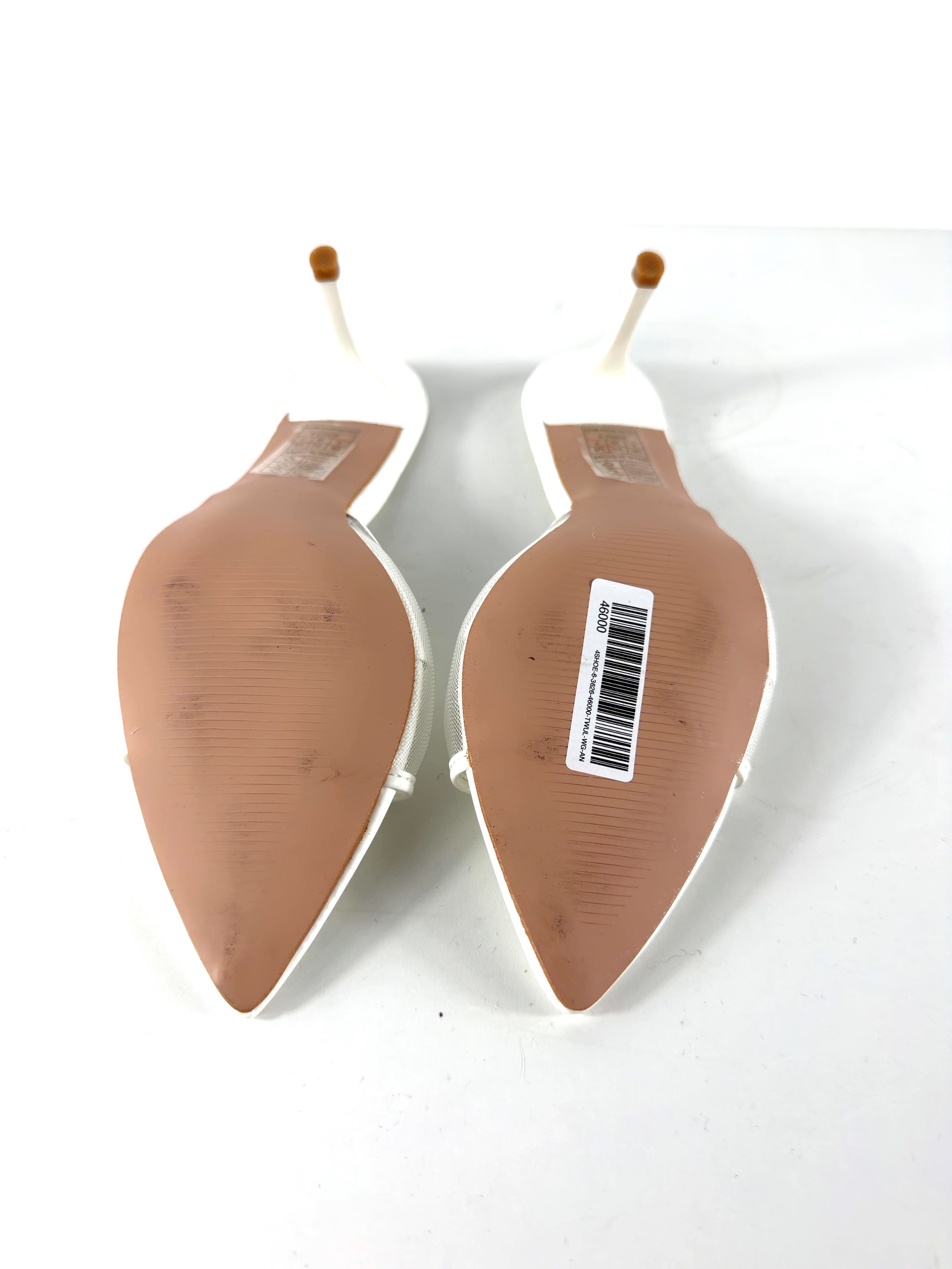 SIMMI White Jerez-5 White Mesh Heeled Mules, size UK 5 EU 38 👠 — additional view