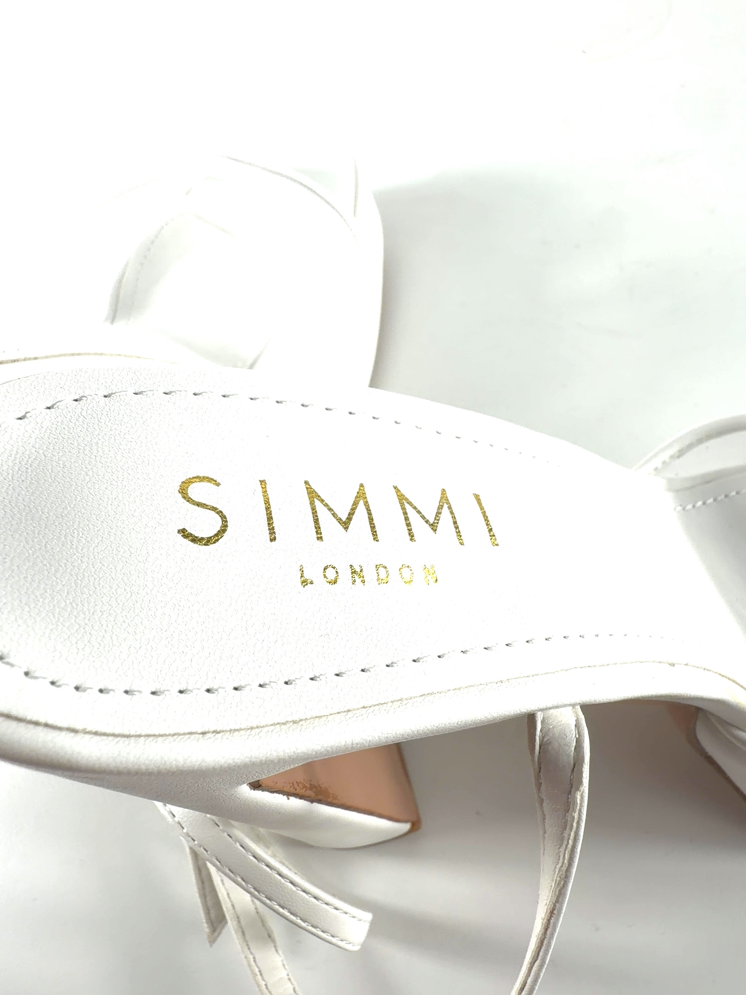 SIMMI White Maple White Mesh Platform Heeled Sandals, size UK 5 EU 38 👠 — care label