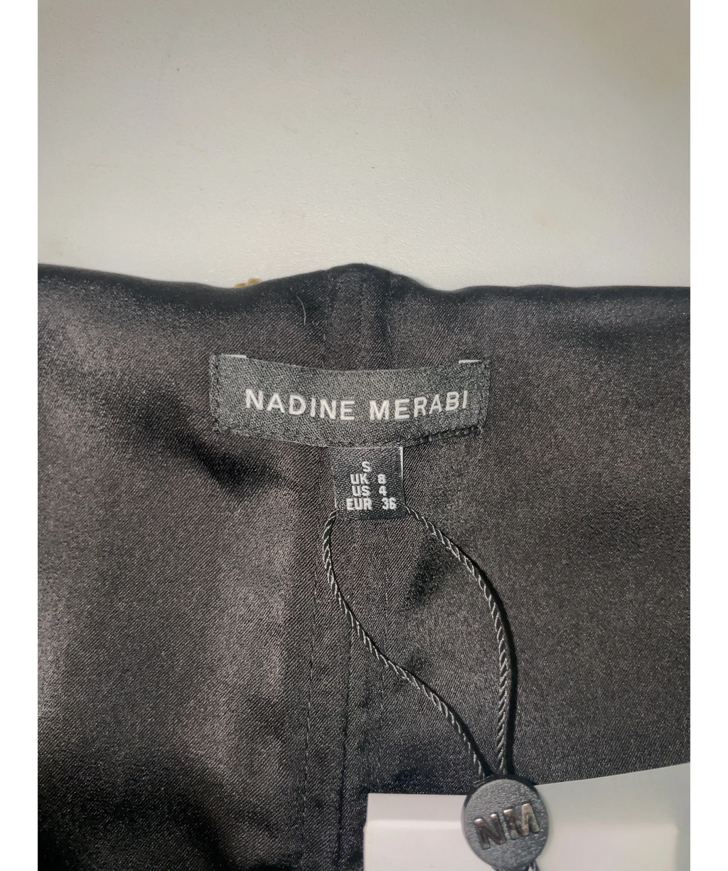 NADINE MERABI Black Abigail, size UK 8 — detail