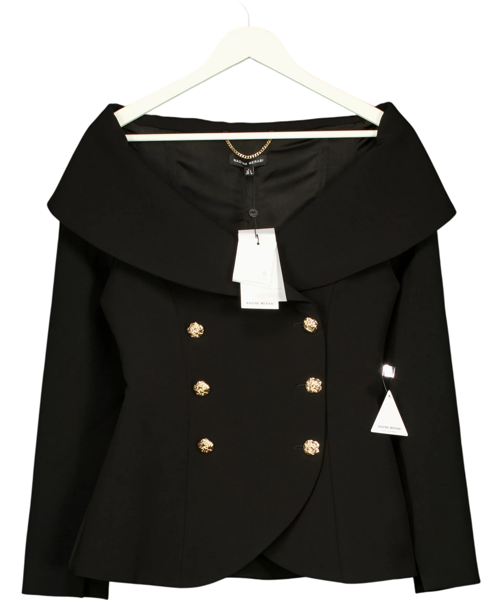 NADINE MERABI Black Abigail, size UK 8 — front