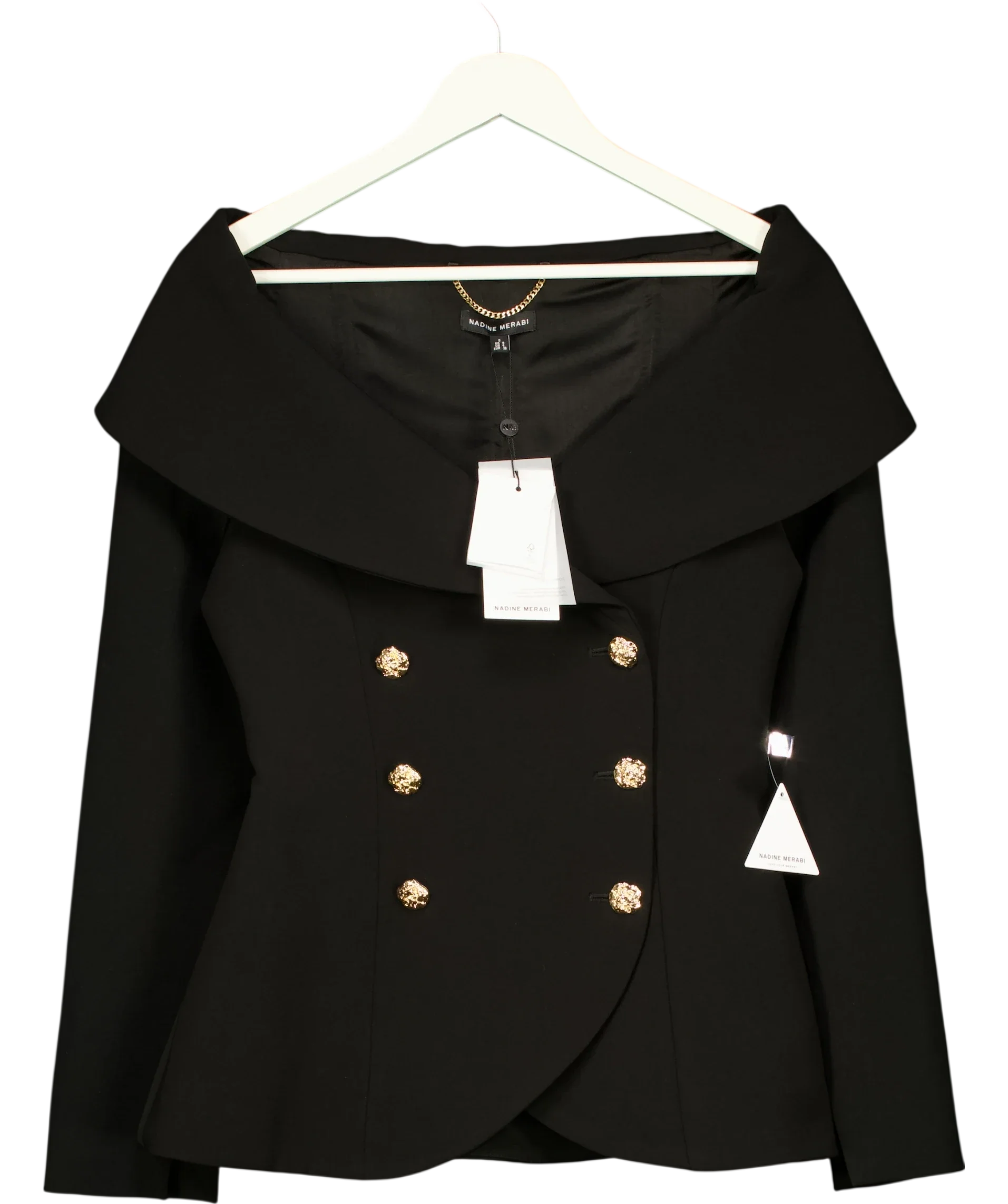 NADINE MERABI Black Abigail, size UK 8 — front