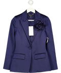 NADINE MERABI Blue tailored navy blazer, size UK 6 — front