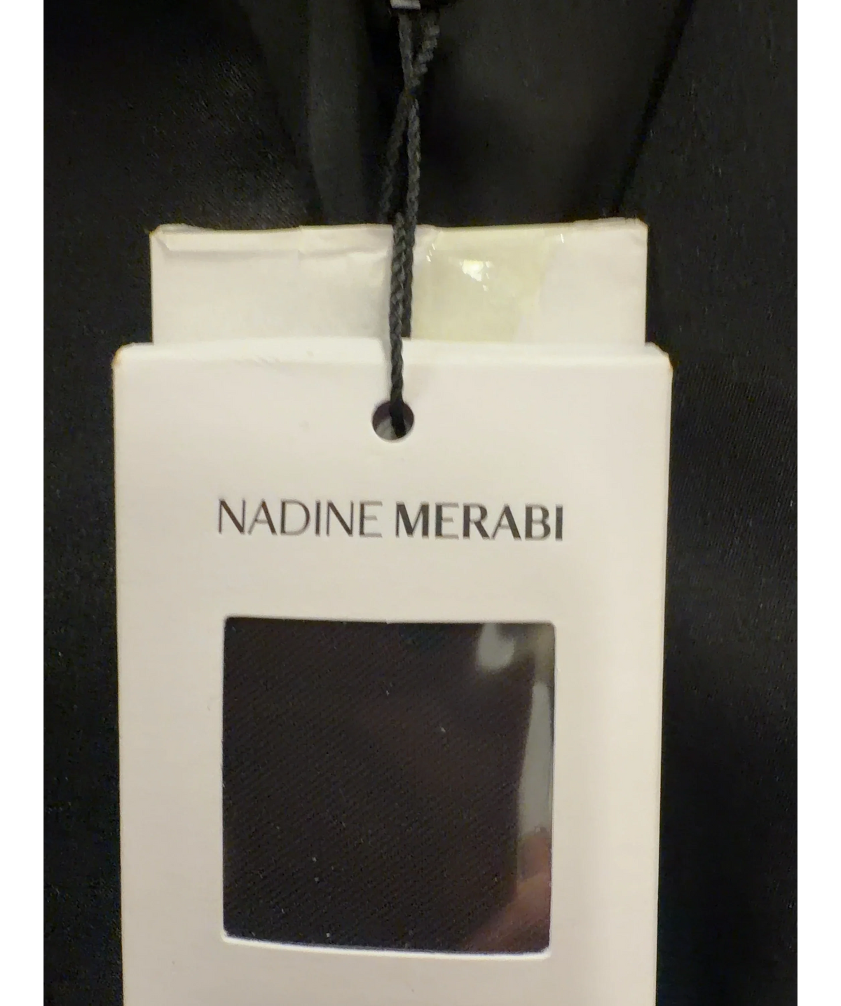 NADINE MERABI Black Monica Black Blazer Dress, size UK 10 — detail