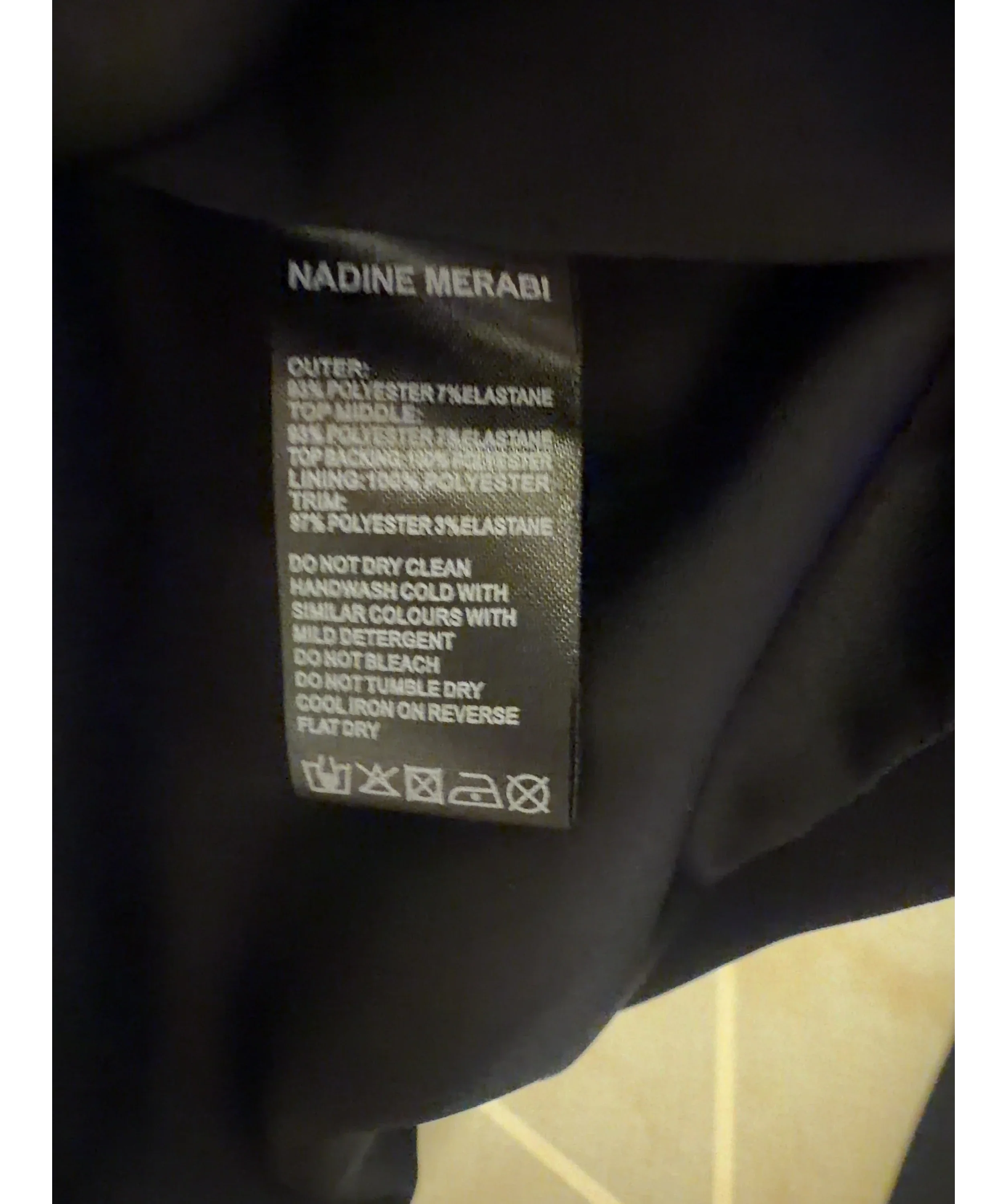NADINE MERABI Black Monica Black Blazer Dress, size UK 10 — label