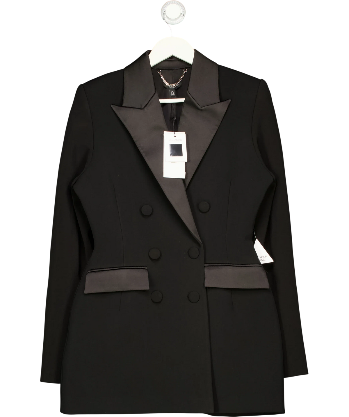 NADINE MERABI Black Monica Black Blazer Dress, size UK 10 — front