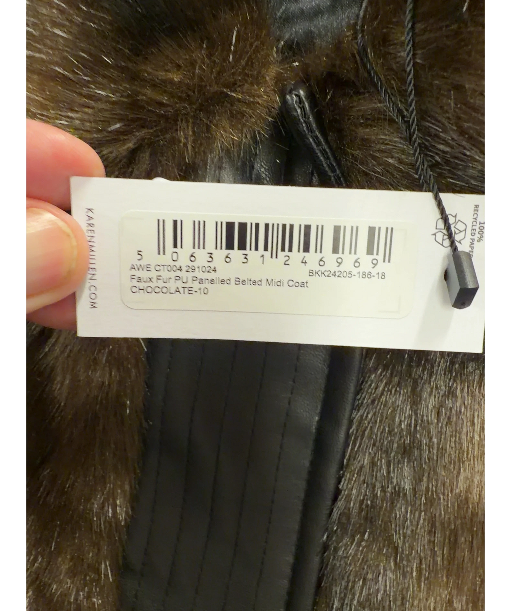 KAREN MILLEN Brown Colour, size UK 10 — label