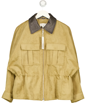 M&S Suedette Collared Peplum Utility Jacket UK M