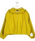 ASOS yellow cropped hooded modal-blend zip-through jacket, size UK S — front