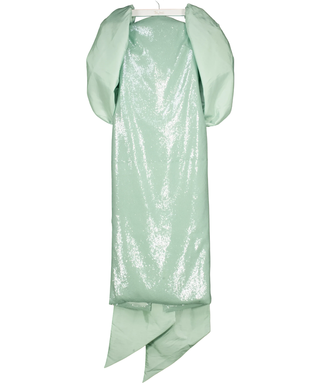 NADINE MERABI Green Layla Mint Dress, size UK 10 — front