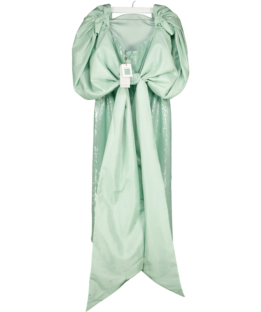 NADINE MERABI Green Layla Mint Dress, size UK 10 — back