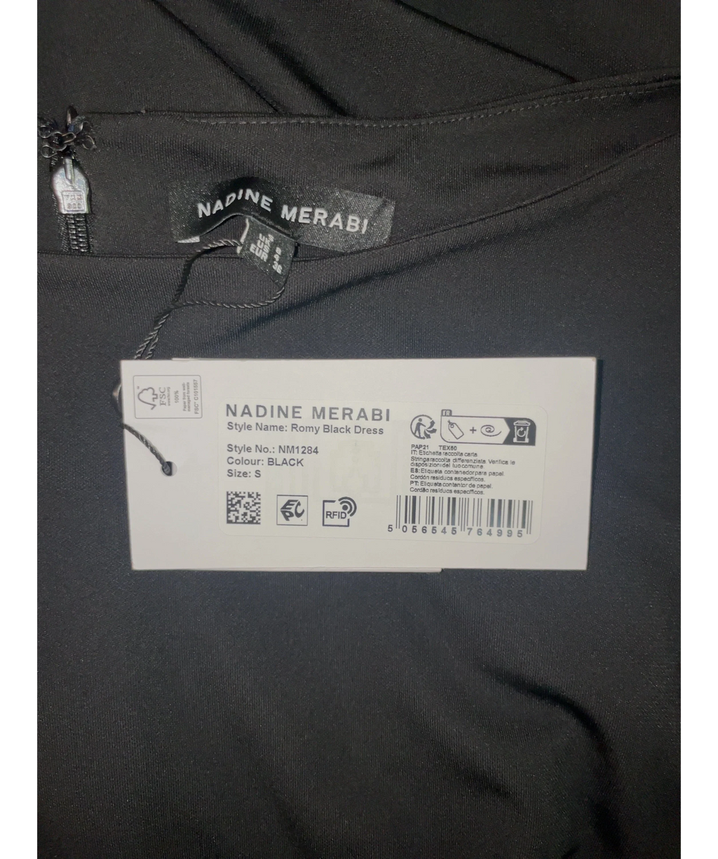 NADINE MERABI Romy Black Dress UK 8 — Size