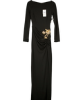 NADINE MERABI Black Romy Black Dress, size UK 8 — front
