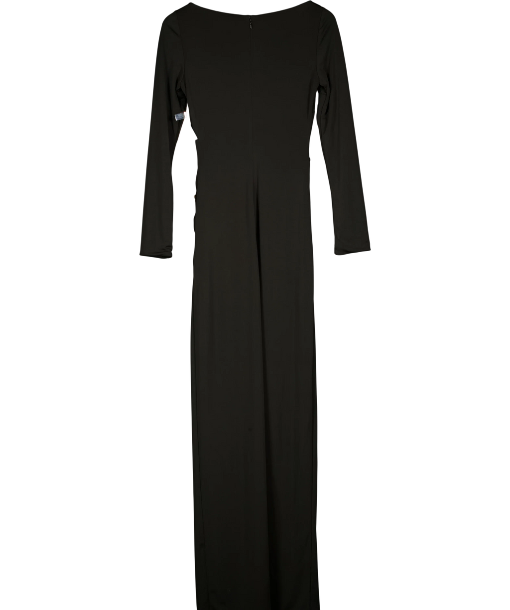NADINE MERABI Black Romy Black Dress, size UK 8 — back