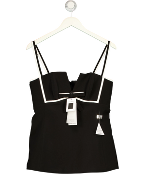 Nadine Merabi Anais Black And White  Bow detail top  UK 10