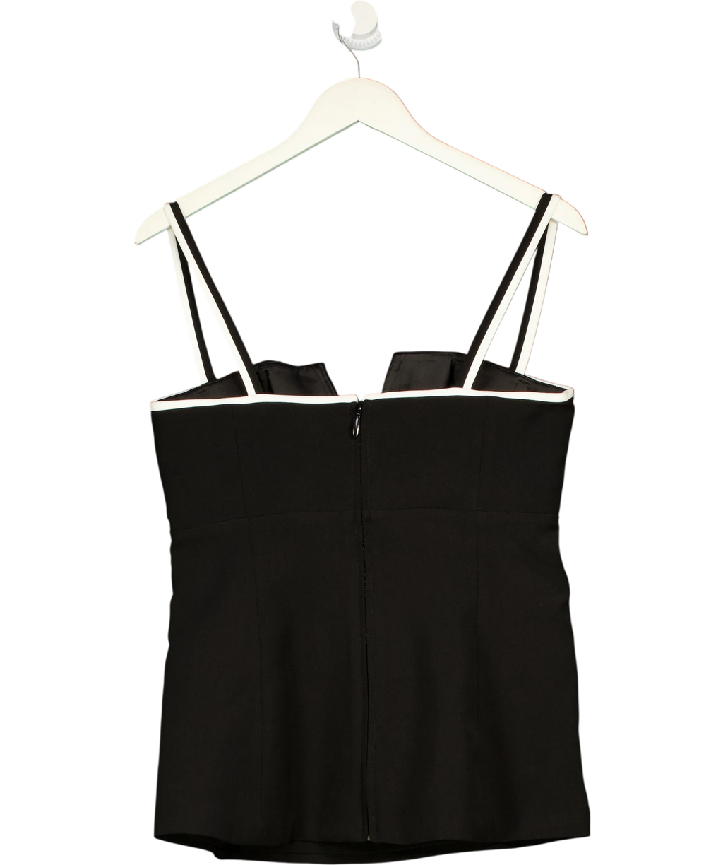 NADINE MERABI Black Anais Black Top, size UK 10 — back
