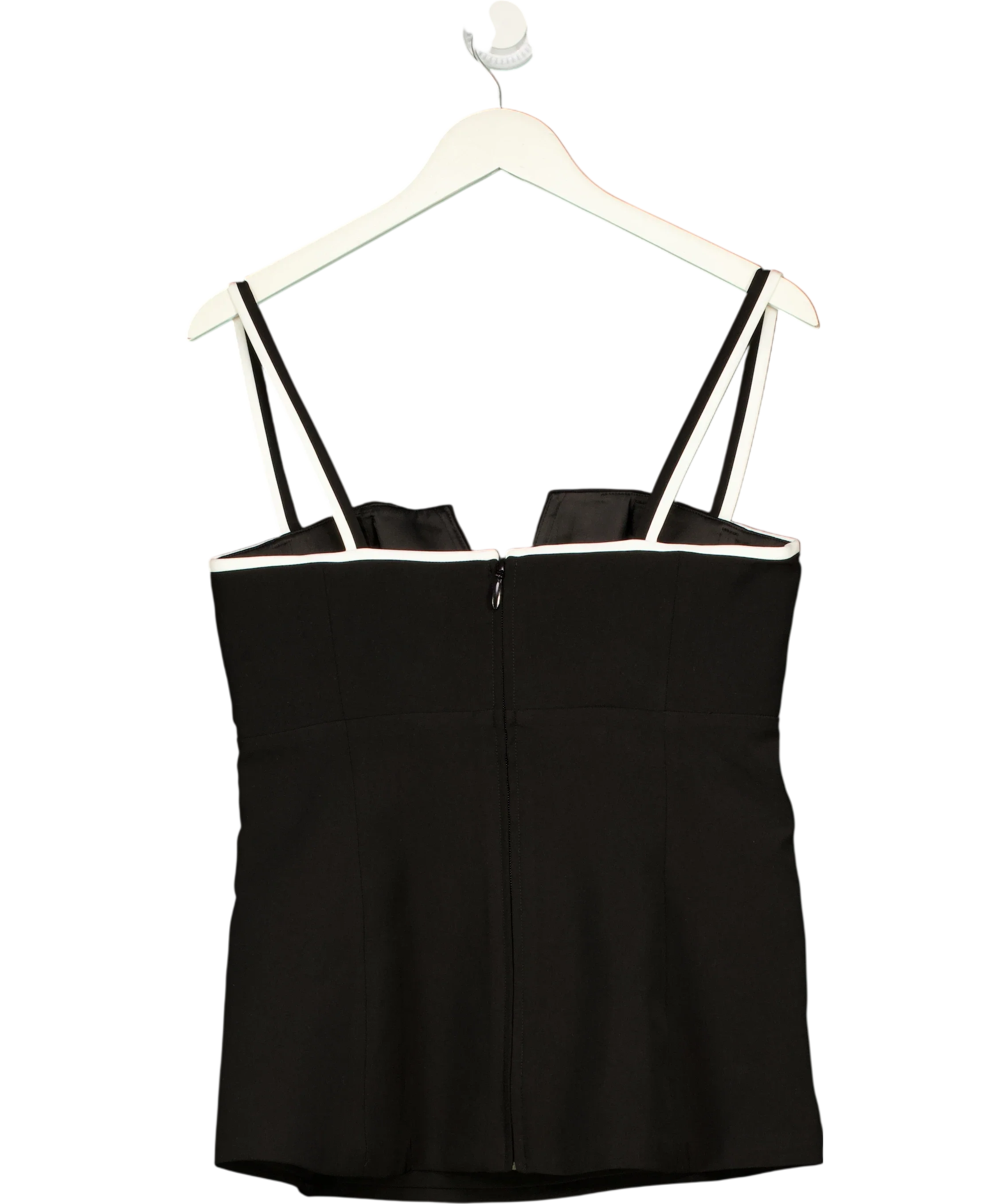 NADINE MERABI Black Anais Black Top, size UK 10 — back