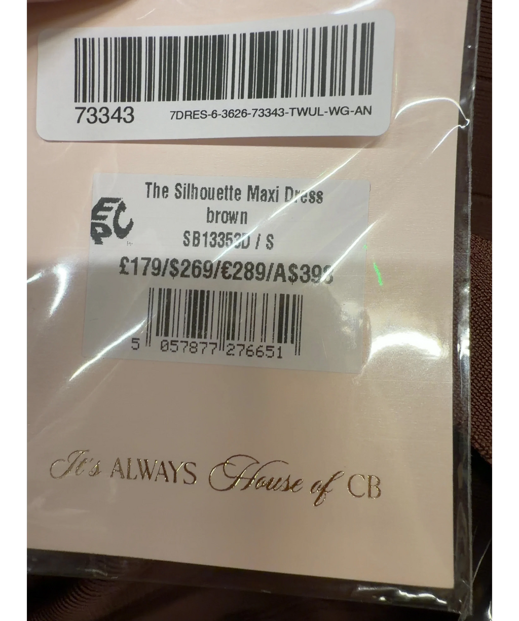 House of CB Brown Colour, size UK S — label