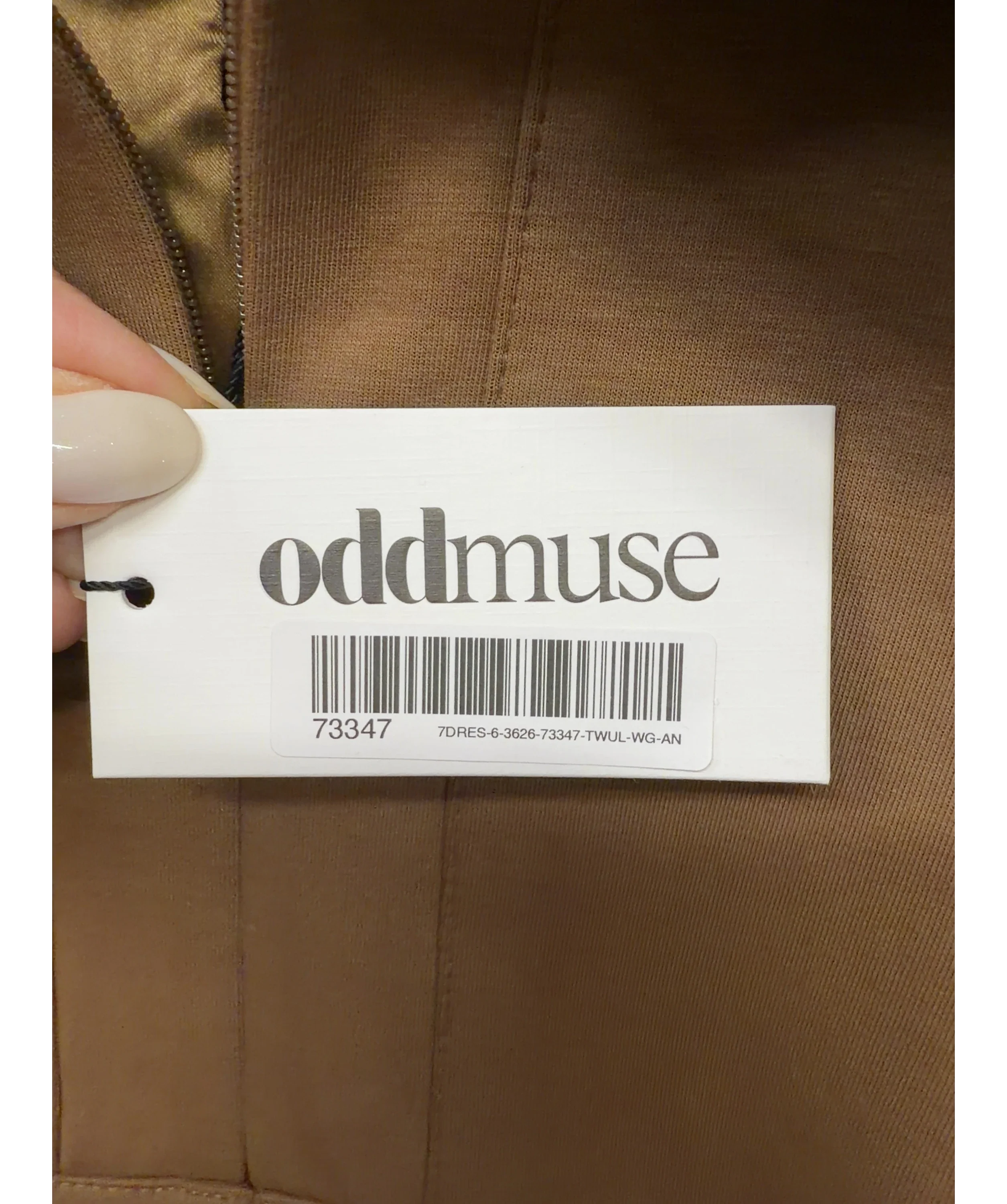 ODD MUSE Green Zip Detail Mini Dress, size UK S — detail