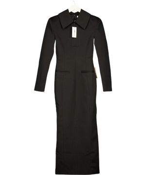 Odd Muse Zip Detail Midi Dress Black UK S
