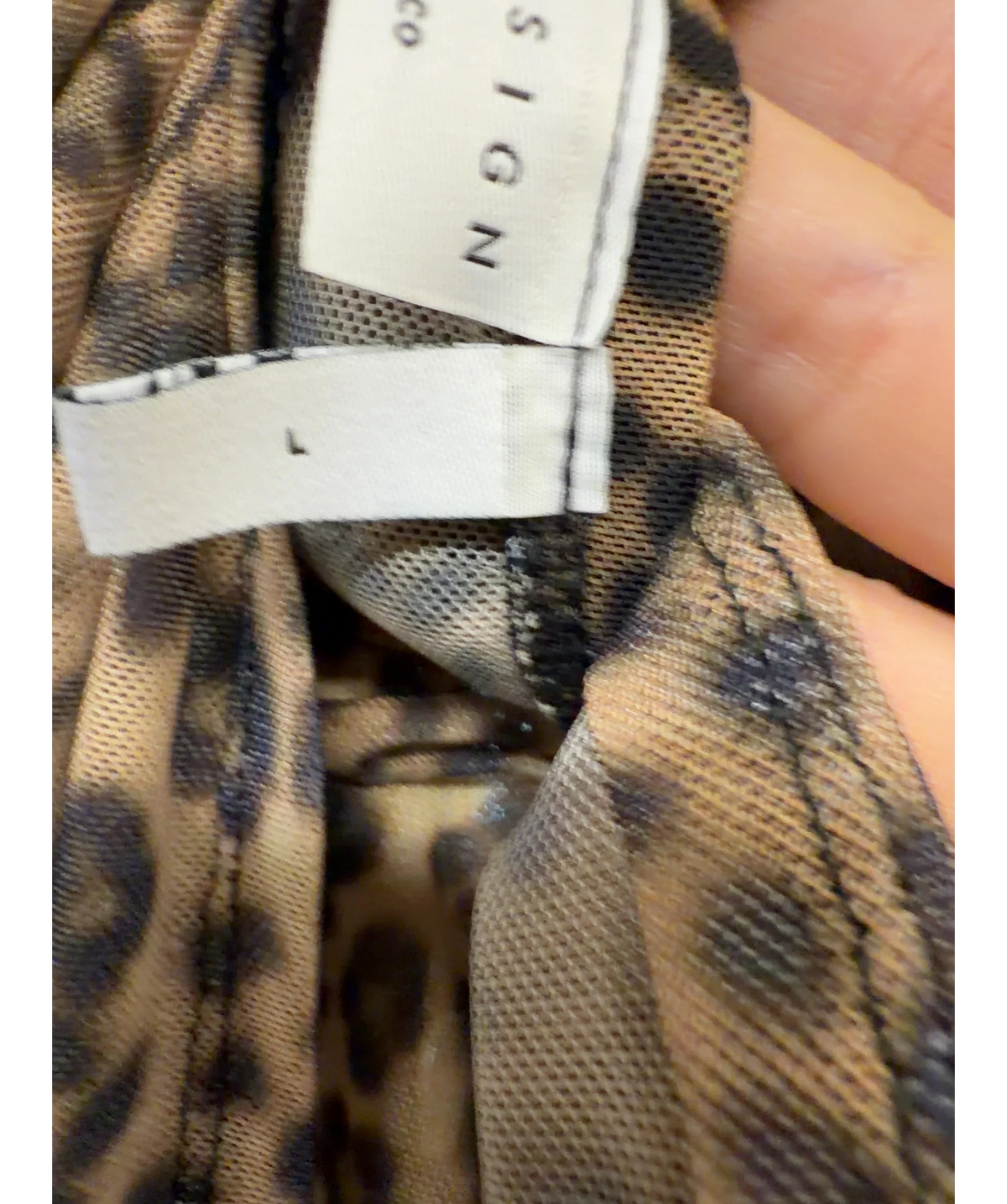 ASOS Brown Colour, size UK L — fabric detail