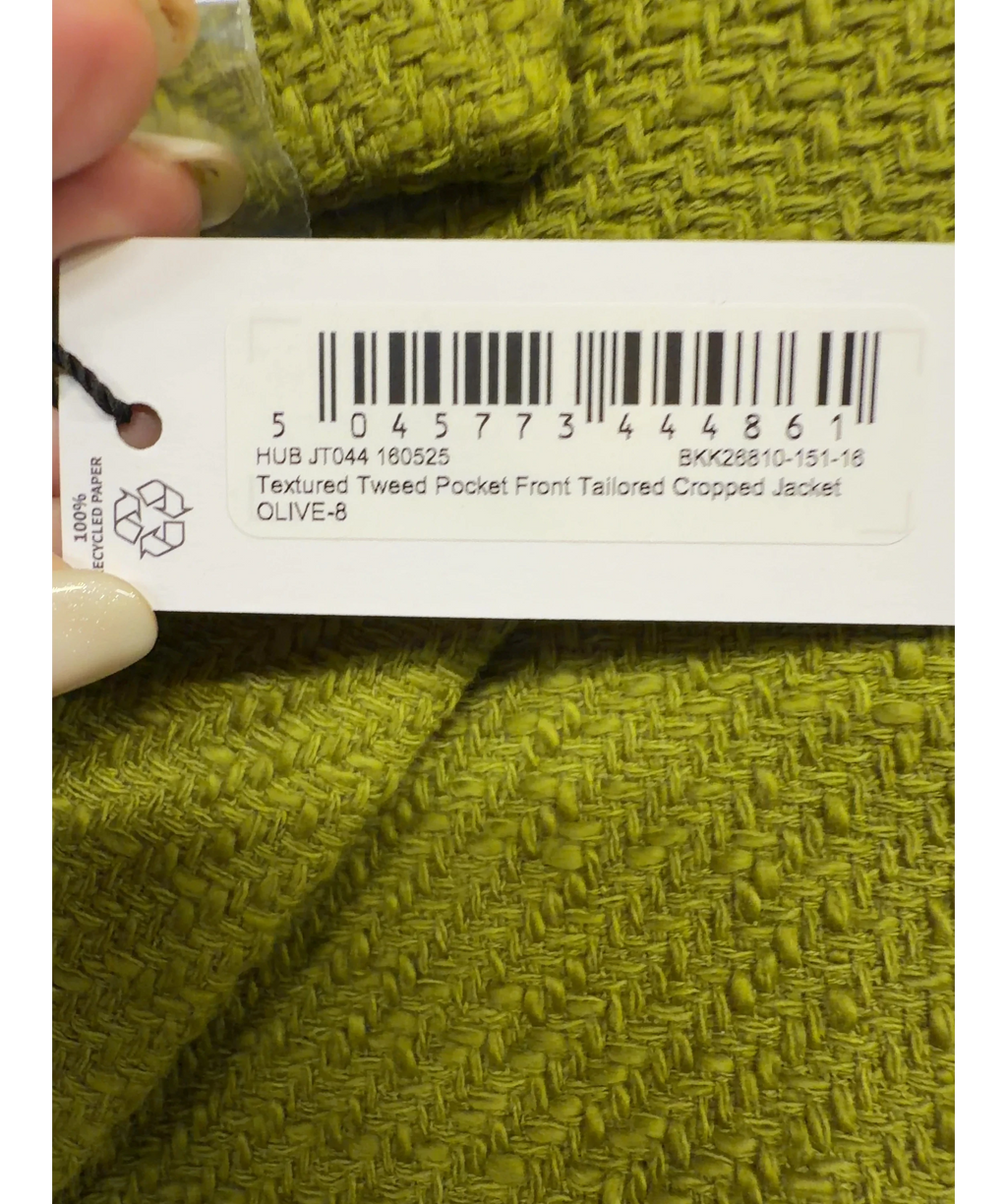 KAREN MILLEN olive green Colour, size UK 8 — care label