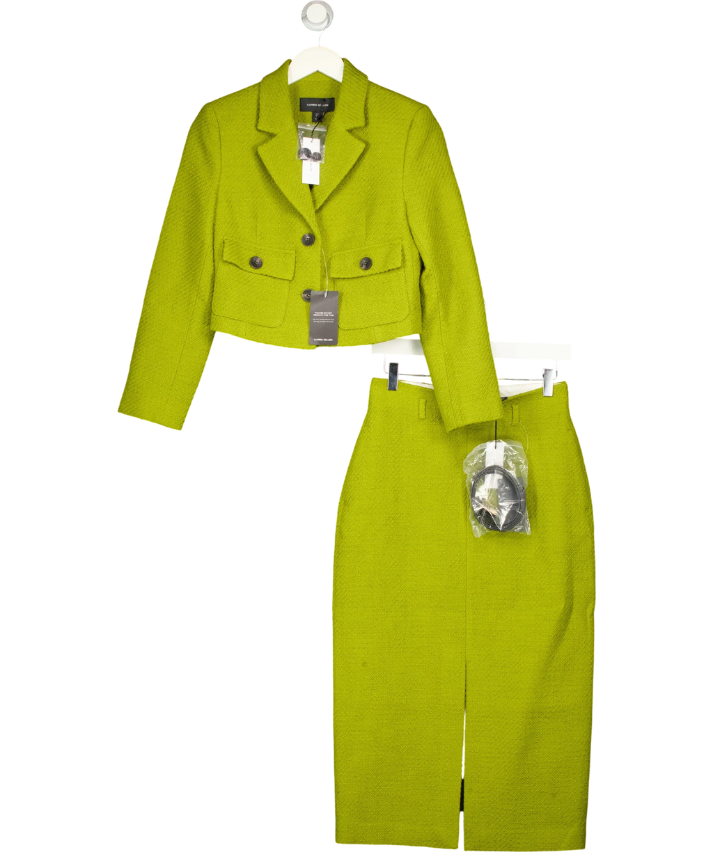 KAREN MILLEN olive green Colour, size UK 8 — front