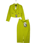 KAREN MILLEN olive green Colour, size UK 8 — front